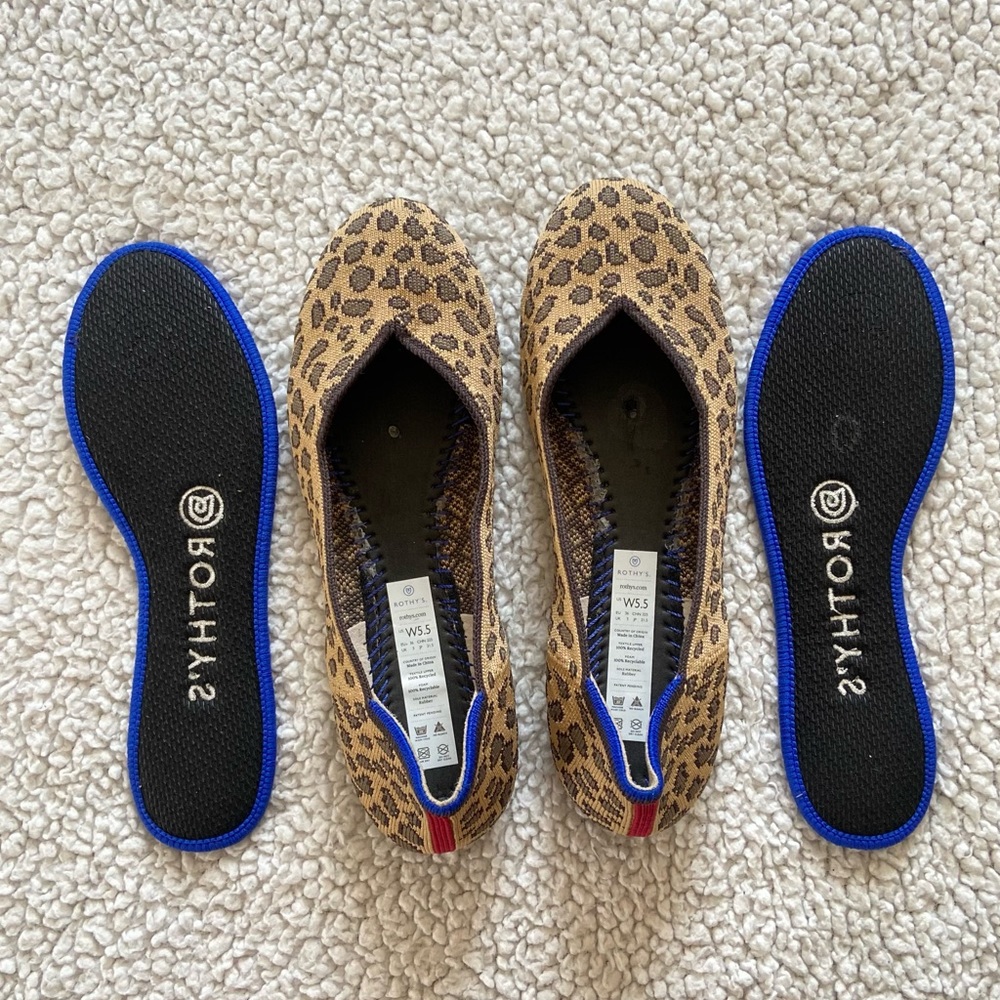 Rothy’s The Flat Rounded Toe In Spotted Leopard Print - Picture 6 of 13